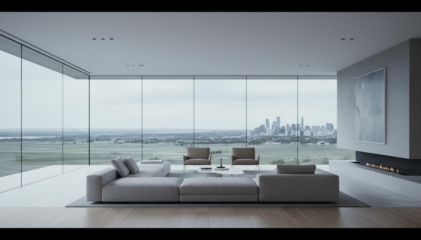 Modern glass interior